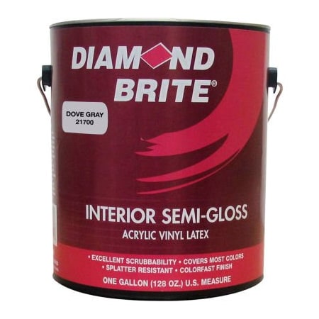 Diamond Brite Interior Semi-Gloss Paint, Dove Gray Gallon Pail 1/Case -